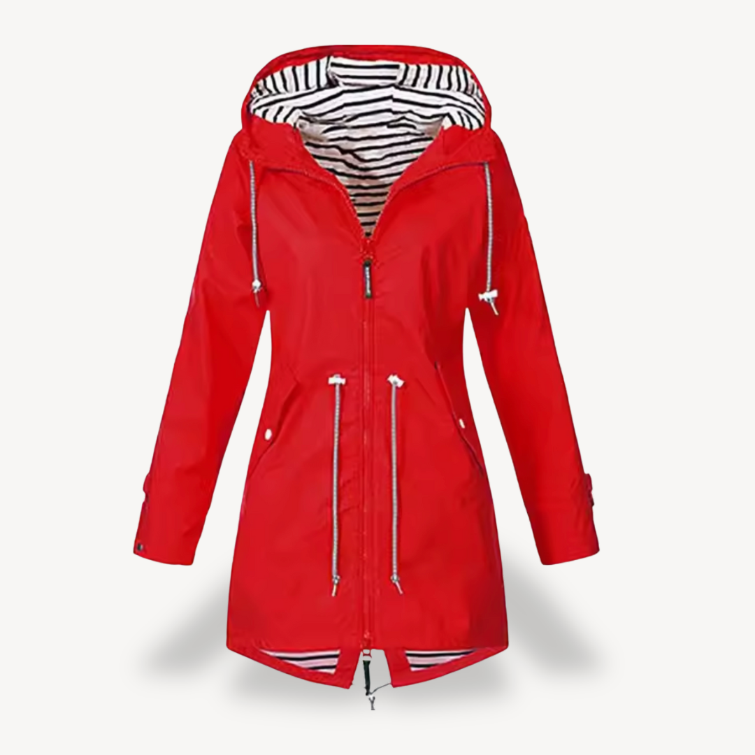 BerlinGlamour | Waterdichte regenjas met capuchon voor dames 3