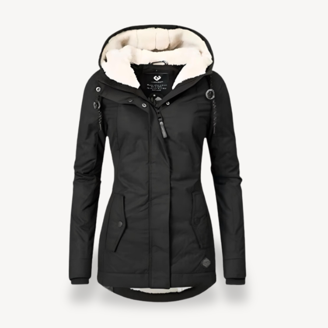 BerlinGlamour | Waterdichte winterjas met capuchon voor dames 1