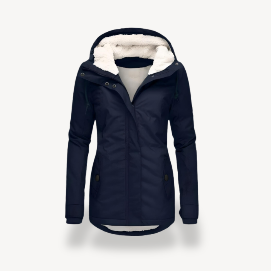 BerlinGlamour | Waterdichte winterjas met capuchon voor dames 2