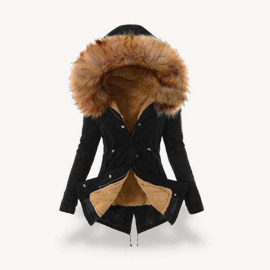 BerlinGlamour | Winterparka voor dames met bontvoering 0