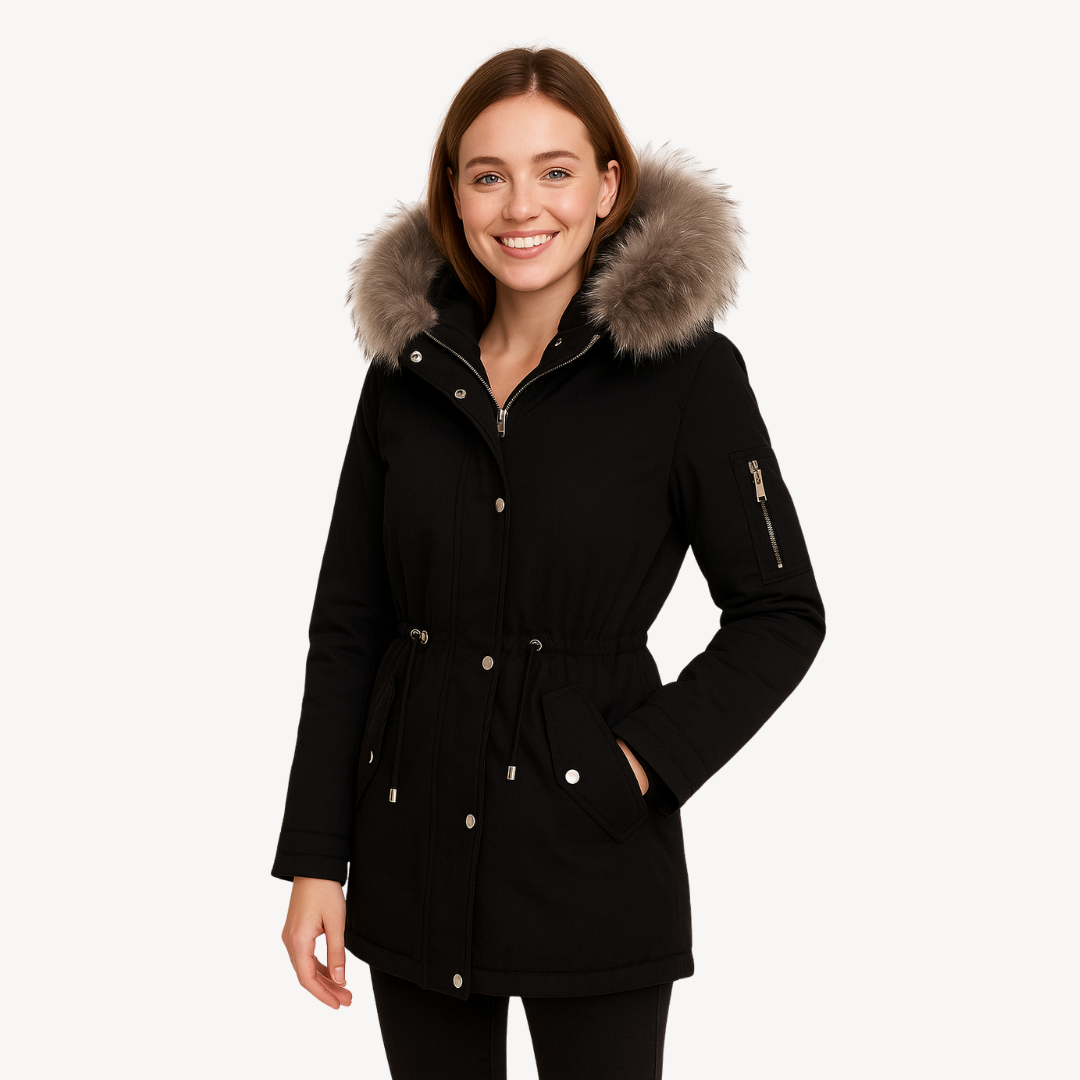 BerlinGlamour | Winterparka voor dames met bontvoering 1