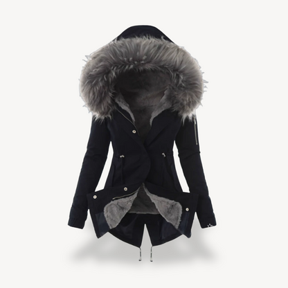 BerlinGlamour | Winterparka voor dames met bontvoering 2