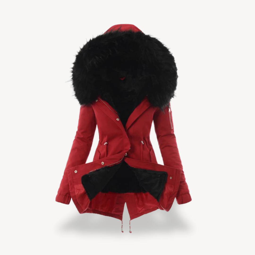 BerlinGlamour | Winterparka voor dames met bontvoering 3