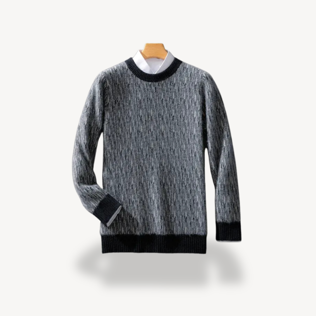 BerlinGlamour | Wollen trui met ronde hals voor heren 0