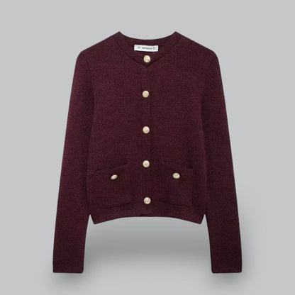 BerlinGlamour | Zacht gebreid vestje met gouden knopen 0