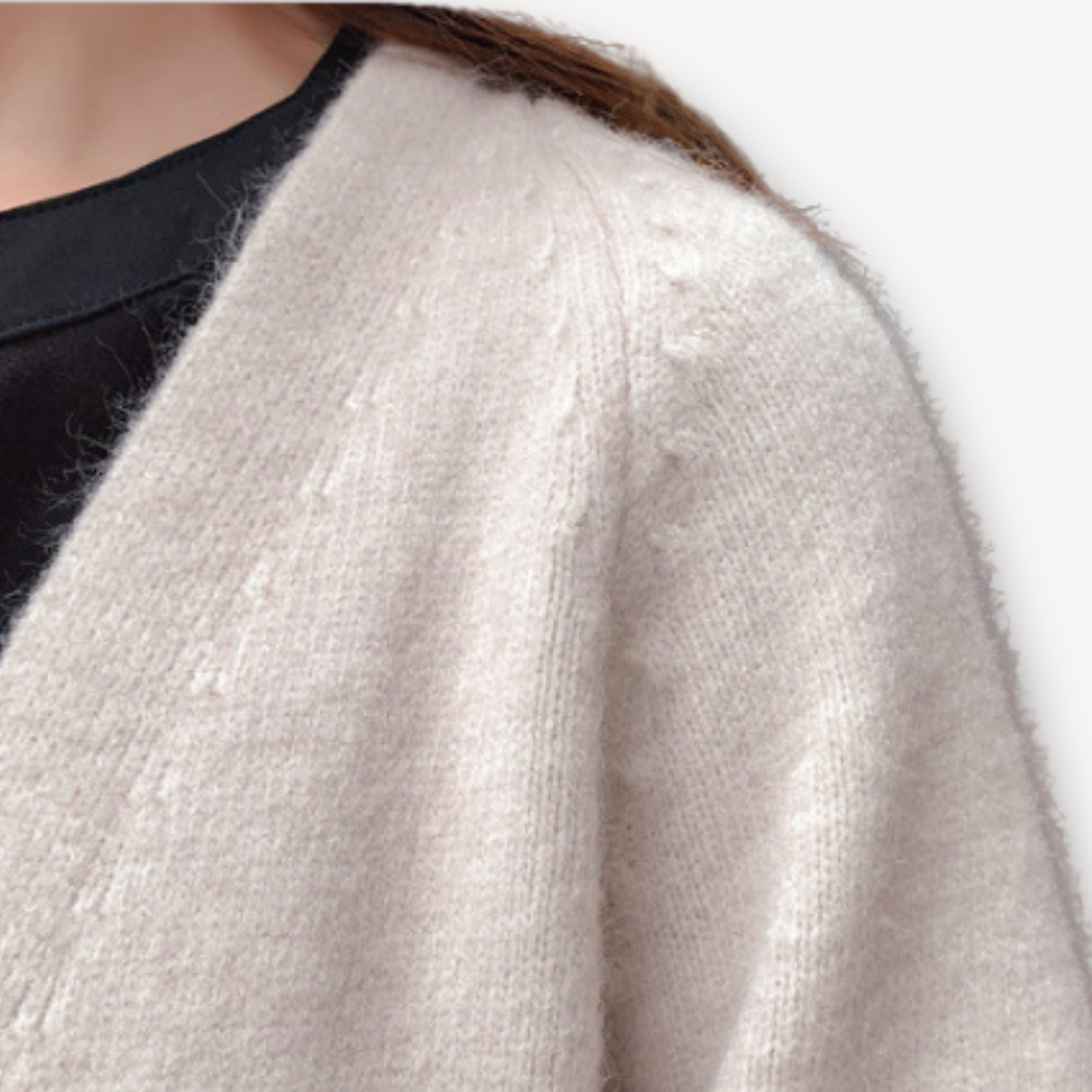 BerlinGlamour dames kasjmier vest – Lange open voorkant 7