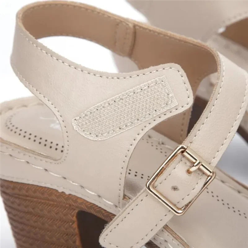 Comfortabele Hoge Hakken Romeinse Sandalen