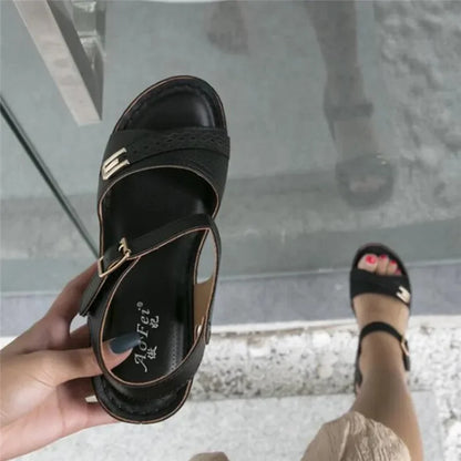 Comfortabele Hoge Hakken Romeinse Sandalen