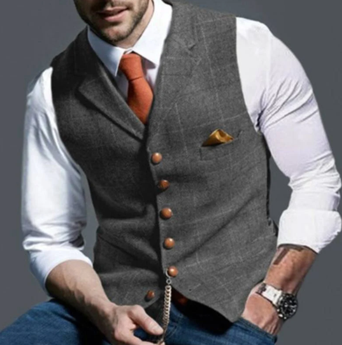 Heren Vintage Gilet – Klassiek & Elegant voor Elke Gelegenheid