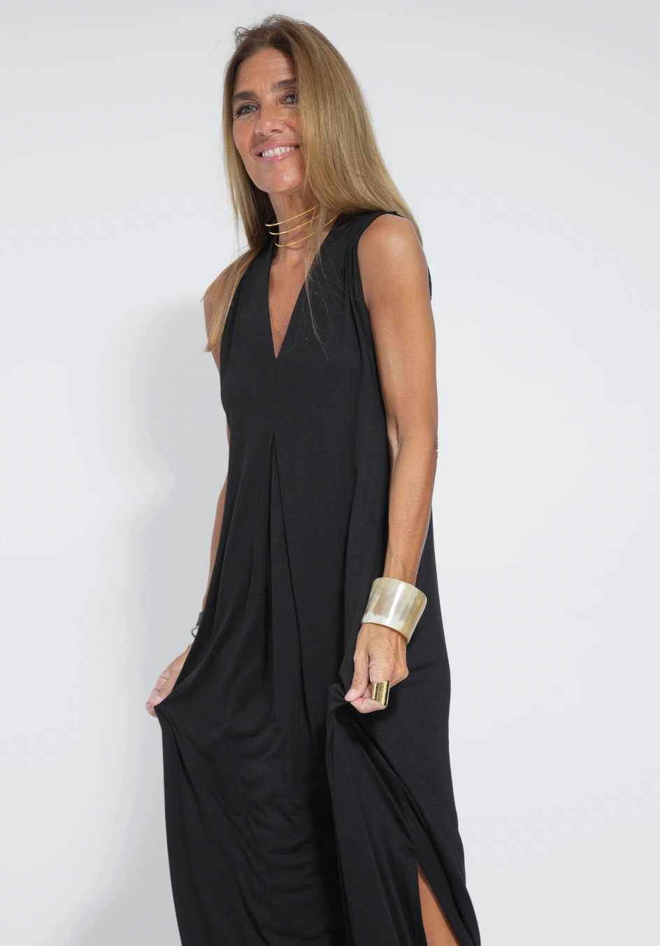 Jurk met Vest Afslankend Tweedelig Design