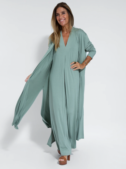 Jurk met Vest Afslankend Tweedelig Design - Mode Vibes