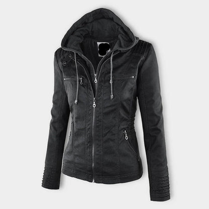 LederLuxe Stijl Elegantie Met Capuchon