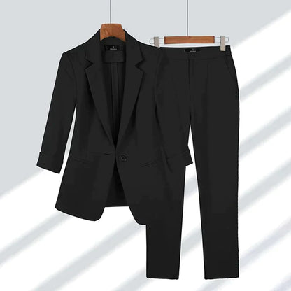 Elegante Damesset met Broche en Oorbellen