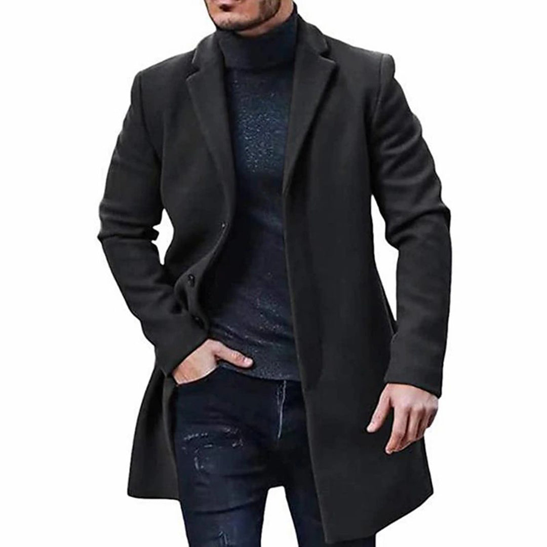 Heren Winterjas Warm en Waterdicht Donker Blauw