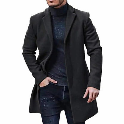 Heren Winterjas Warm en Waterdicht Donker Blauw