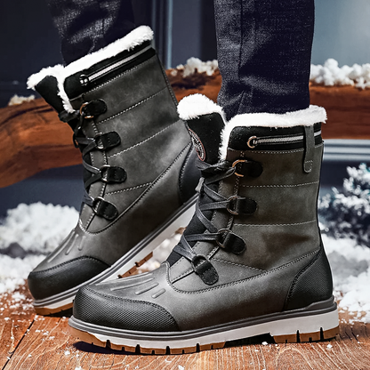 Heren Winterlaarzen – Warme Gevoerde Sneeuwschoenen met Antislipzool
