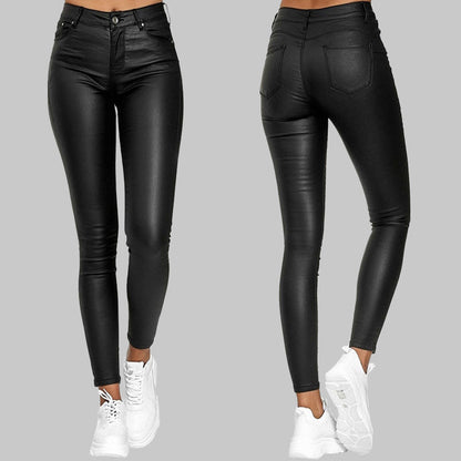 Valencia | Dames Hoge Taille Stretch Broek | Zwart