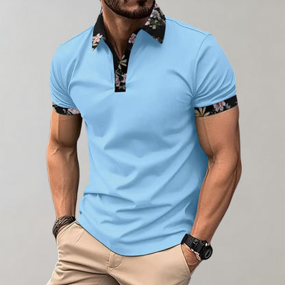 Heren Polo Shirt met Subtiele Print Design