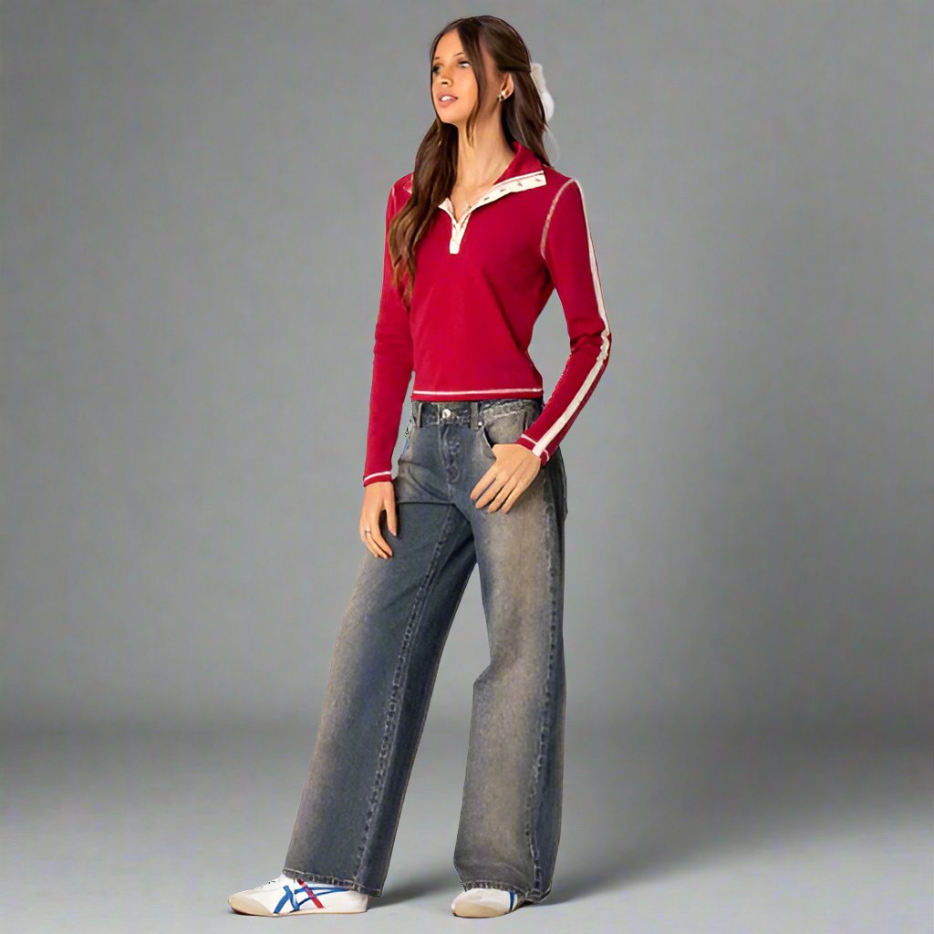 Roxy Low-Rise Jeans Comfortabel Stretch Denim Y2K Stijl