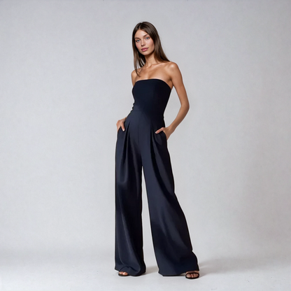Dames Strapless Jumpsuit Elegante Pasvorm - Mode Vibes
