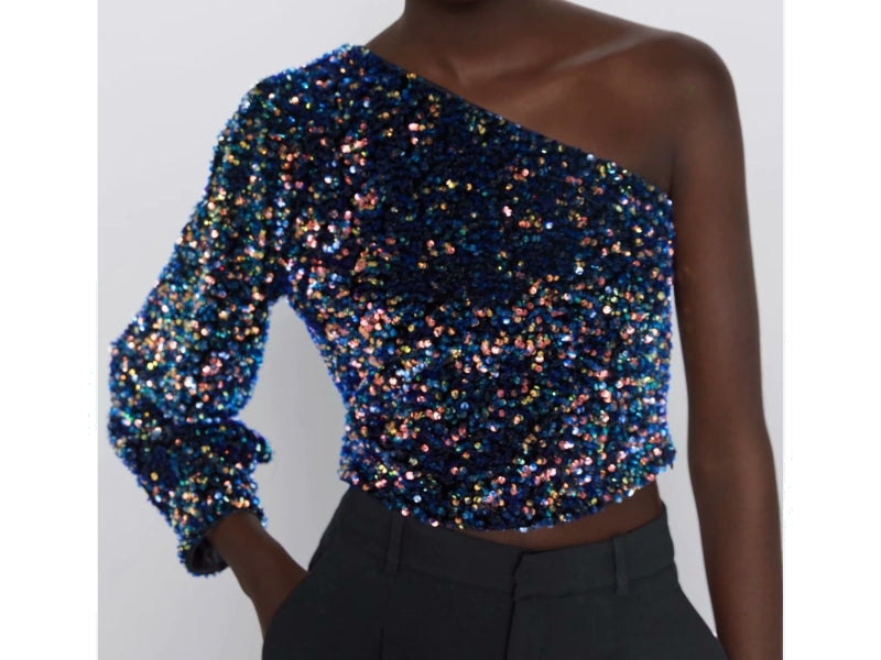 Glitter Top Elize Shimmer Jurk