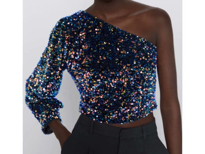 Glitter Top Elize Shimmer Jurk
