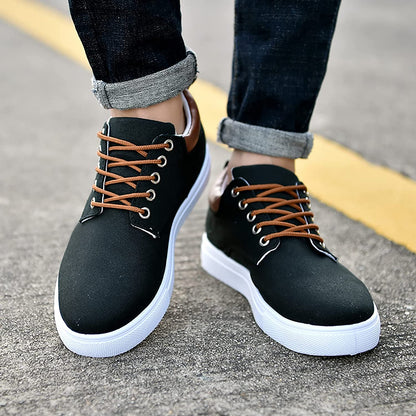 Stijlvolle Heren Sneakers Casual Leren Schoenen
