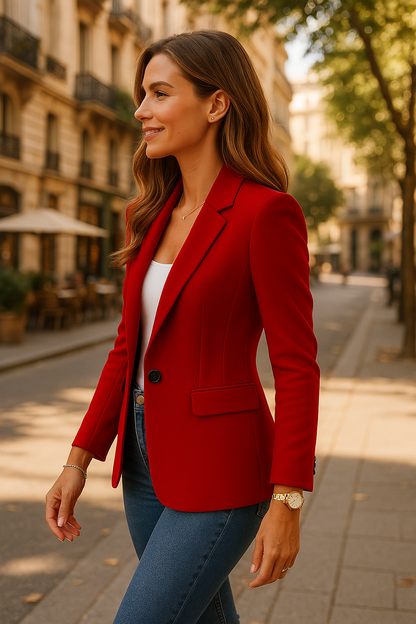 Dames Blazer Getailleerd met Reverskraag