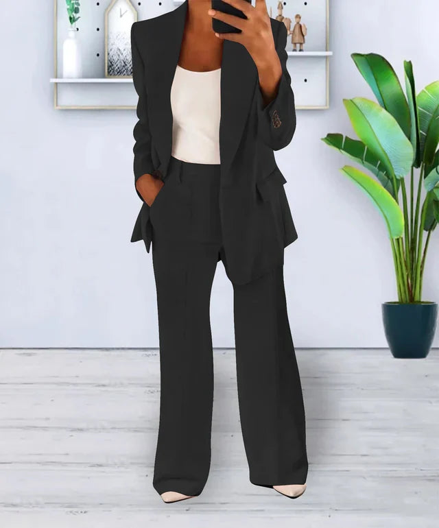 Oversized Blazer Broek Set met Stretch - Mode Vibes