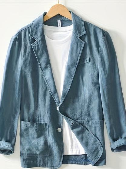 Blazer met reverskraag en opgerolde mouwen
