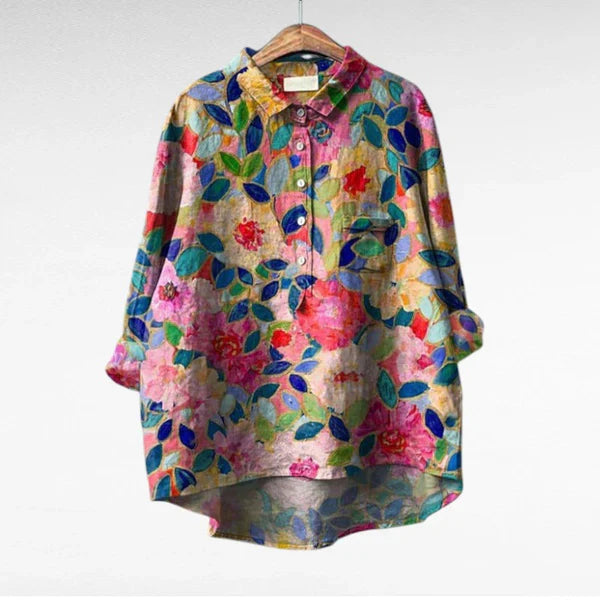 Bloemen Blouse voor Dames met Elegant Design - Mode Vibes