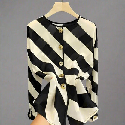 Modieuze Gestreepte Blouse voor Vrouwen