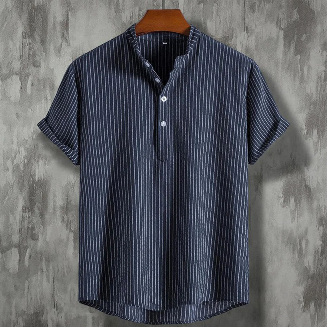 Linnen Overhemd Korte Mouwen Zomer Casual - Mode Vibes