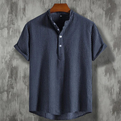 Linnen Overhemd Korte Mouwen Zomer Casual - Mode Vibes