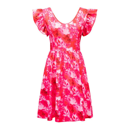 Zomerse Bloemenweide Boho Mini Jurk