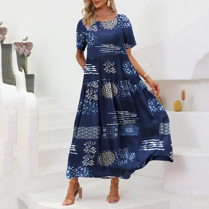 Stijlvolle Boho Losse Jurk met Zakken