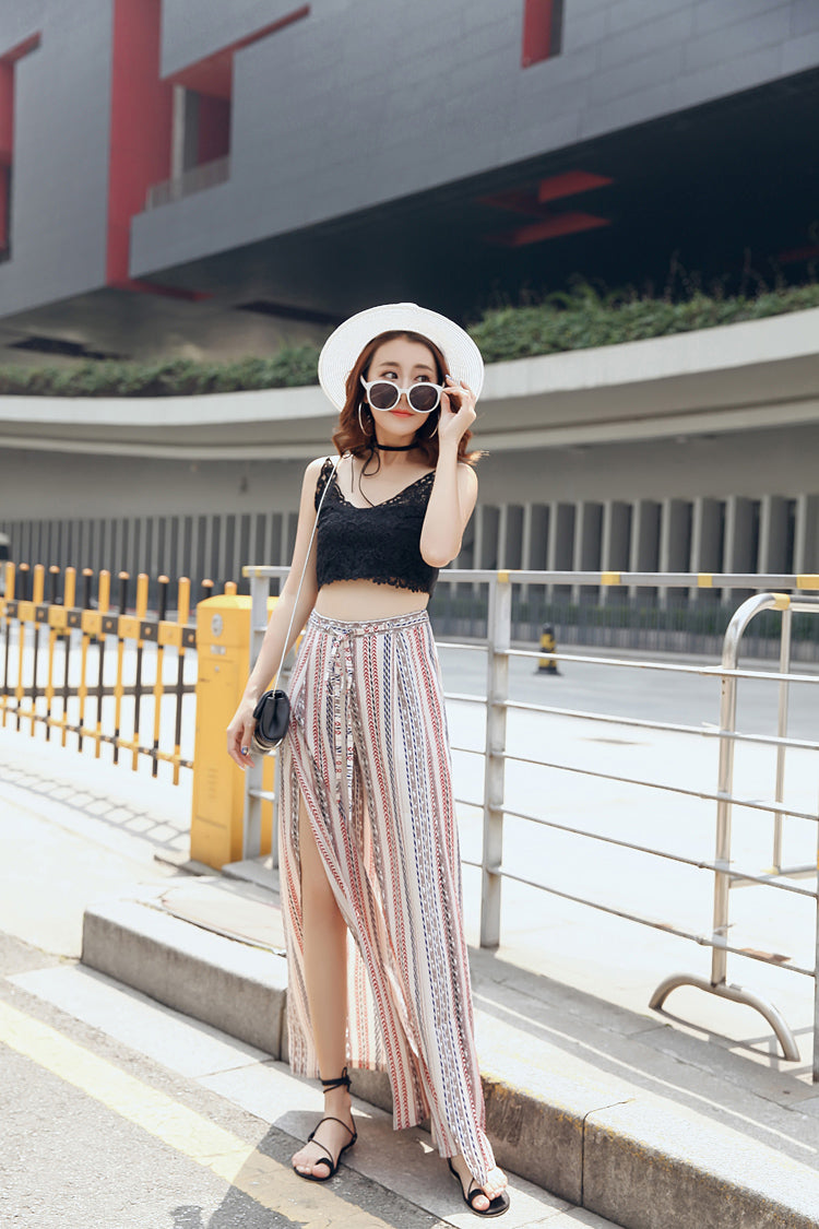 Boho Broek Zomerse Vrije Stijl Zwierige Pasvorm