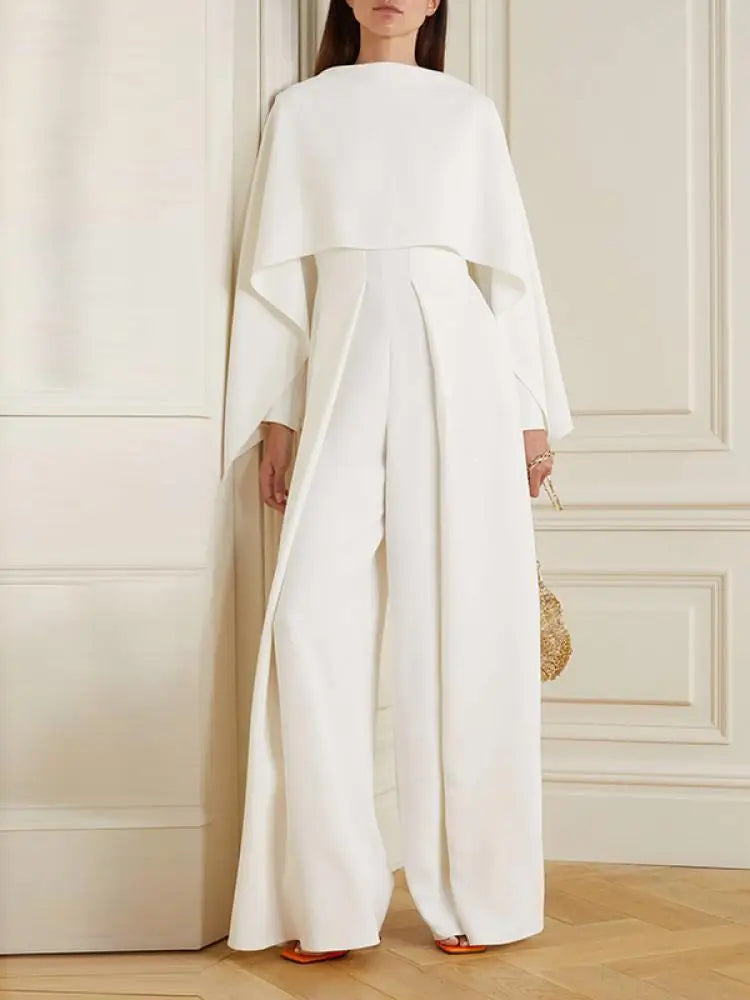 Jumpsuit met Plooien Effen Stof voor Vrouw