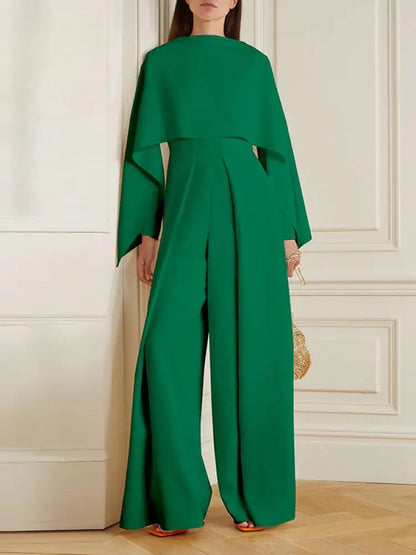 Jumpsuit met Plooien Effen Stof voor Vrouw