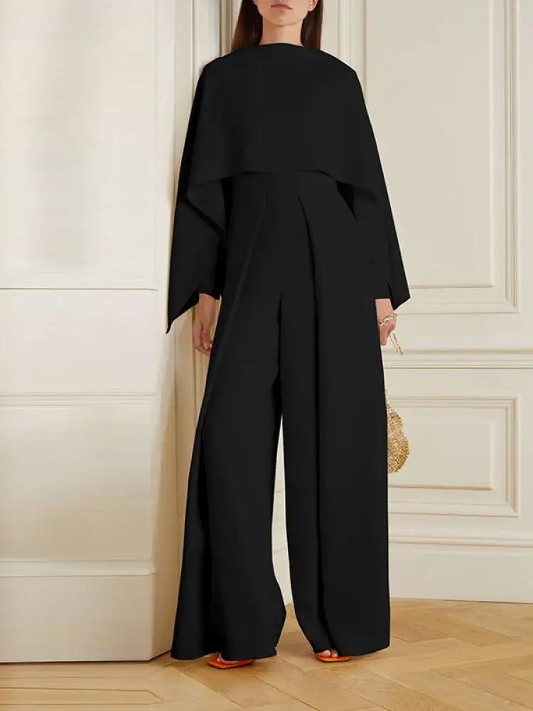 Jumpsuit met Plooien Effen Stof voor Vrouw - Mode Vibes