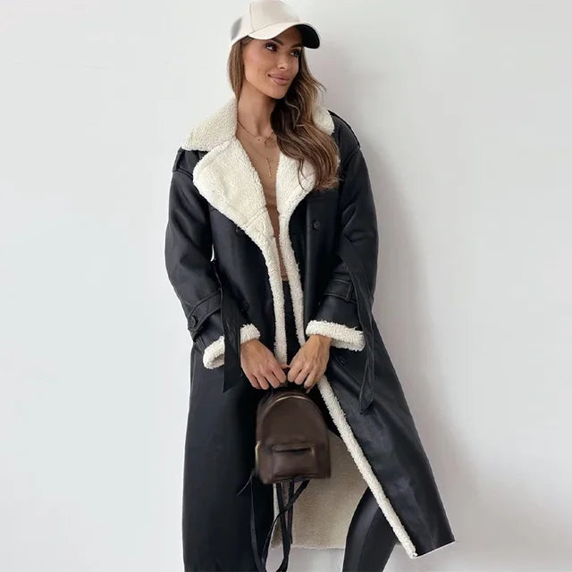 Dames Winterjas Lange Stijlvolle Warme Coat - Mode Vibes