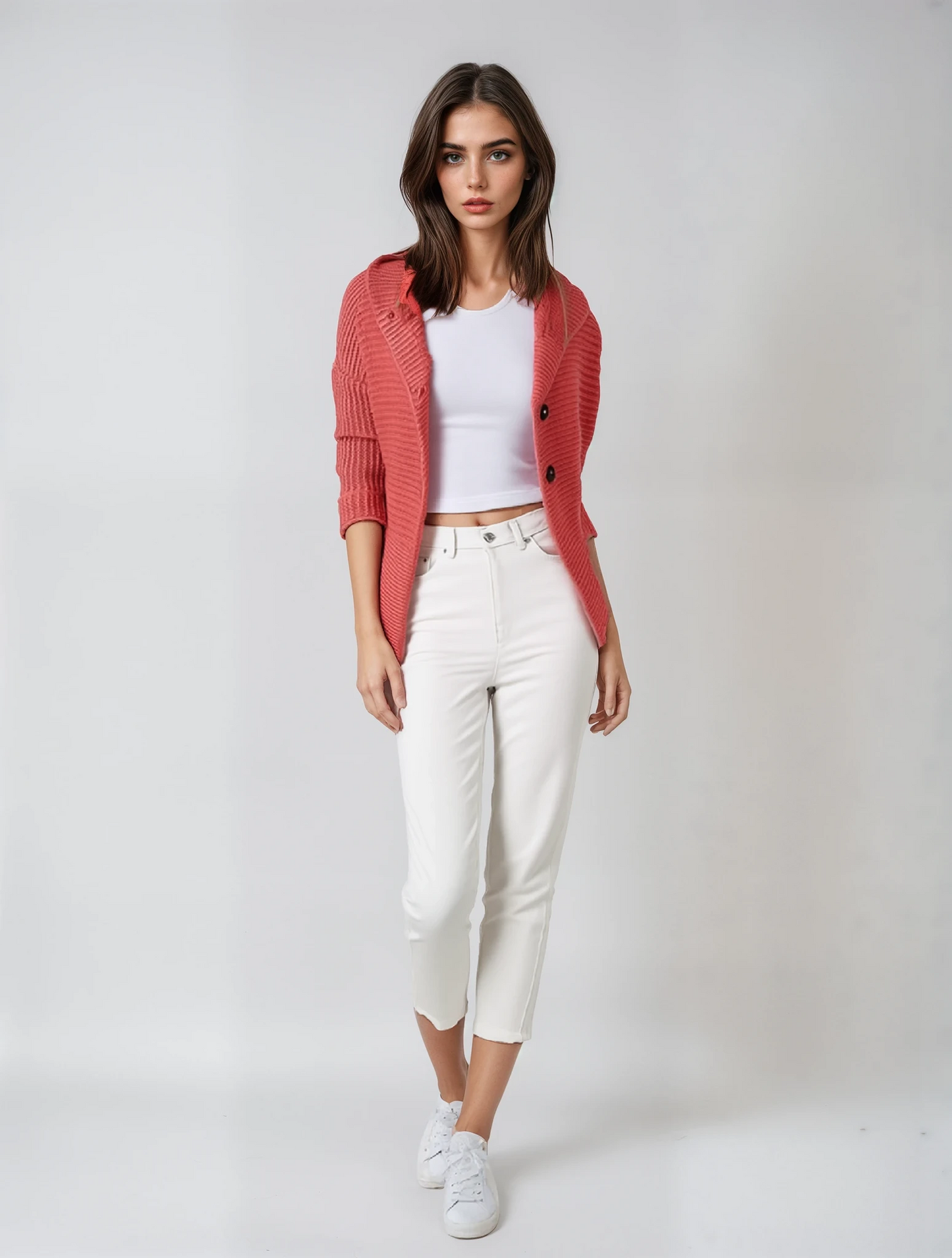 Gebreide Jas met Capuchon Oversized Warm en Zacht - Mode Vibes