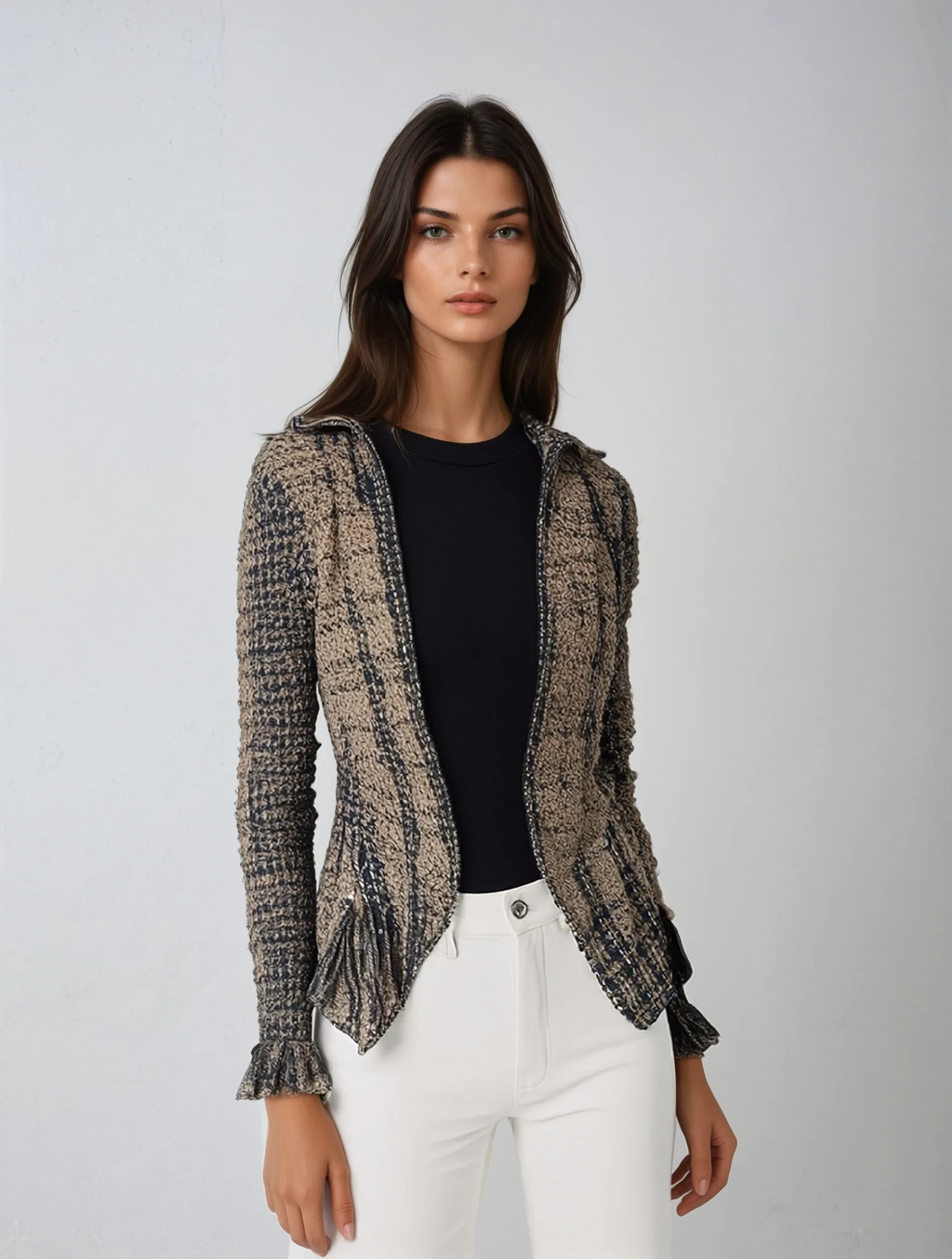 Geruite Blazer voor Dames Stijlvol Modern Design - Mode Vibes