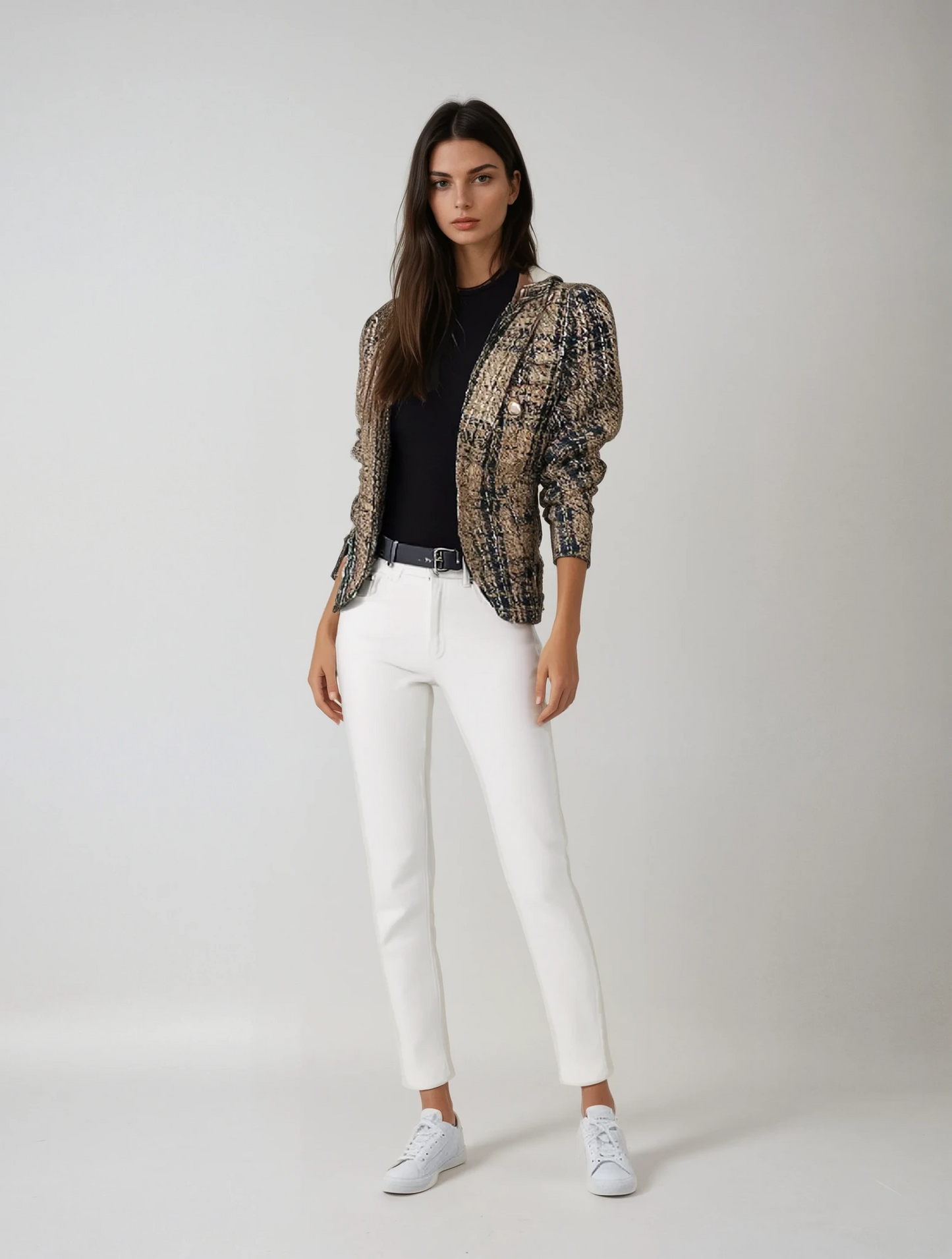 Geruite Blazer voor Dames Stijlvol Modern Design