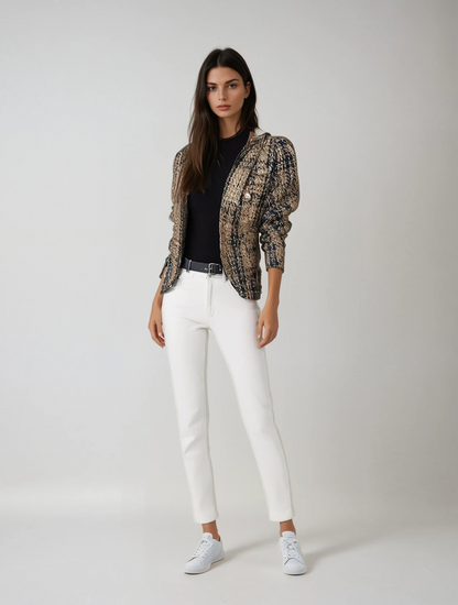 Geruite Blazer voor Dames Stijlvol Modern Design