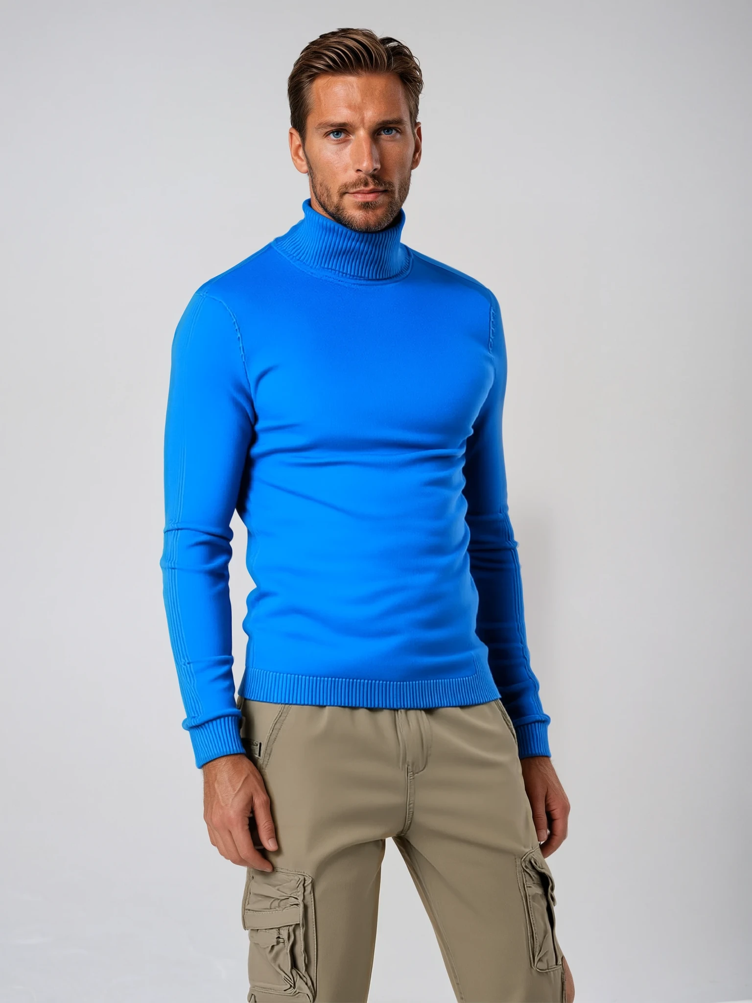 Herentrui Strak Fit Met Col - Mode Vibes