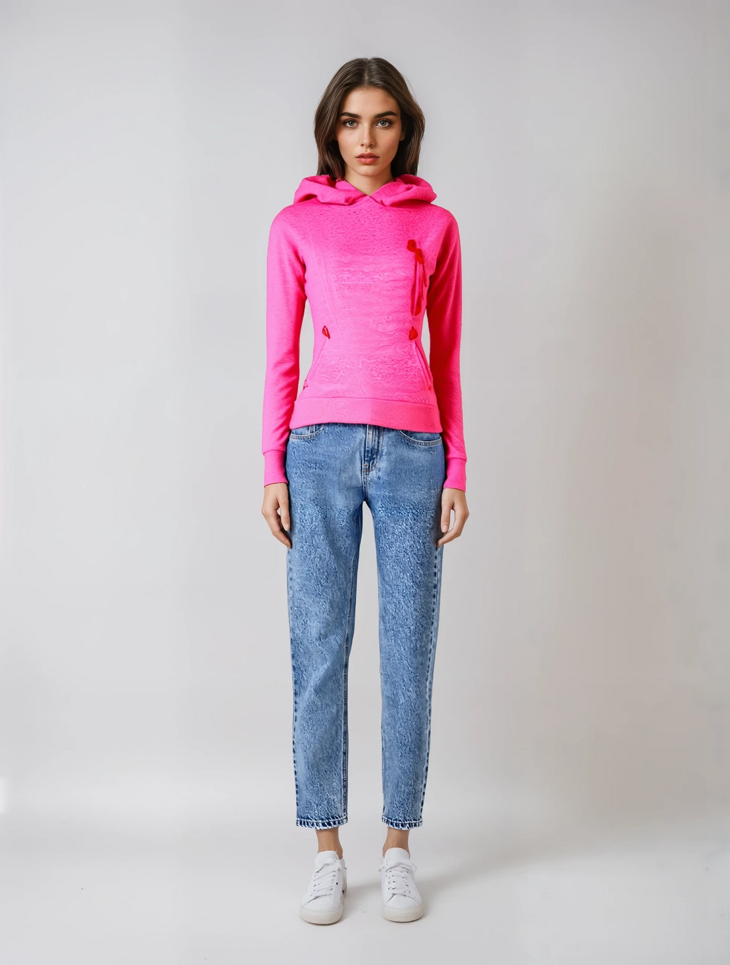 Dames Hoodie Warm met Kruiskraag Zacht en Comfortabel - Mode Vibes
