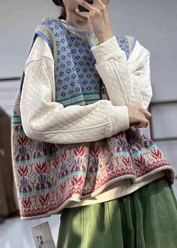 Wollen Vest Gebreid Oversized Design voor Vrouw