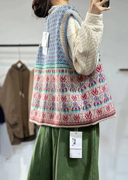Wollen Vest Gebreid Oversized Design voor Vrouw