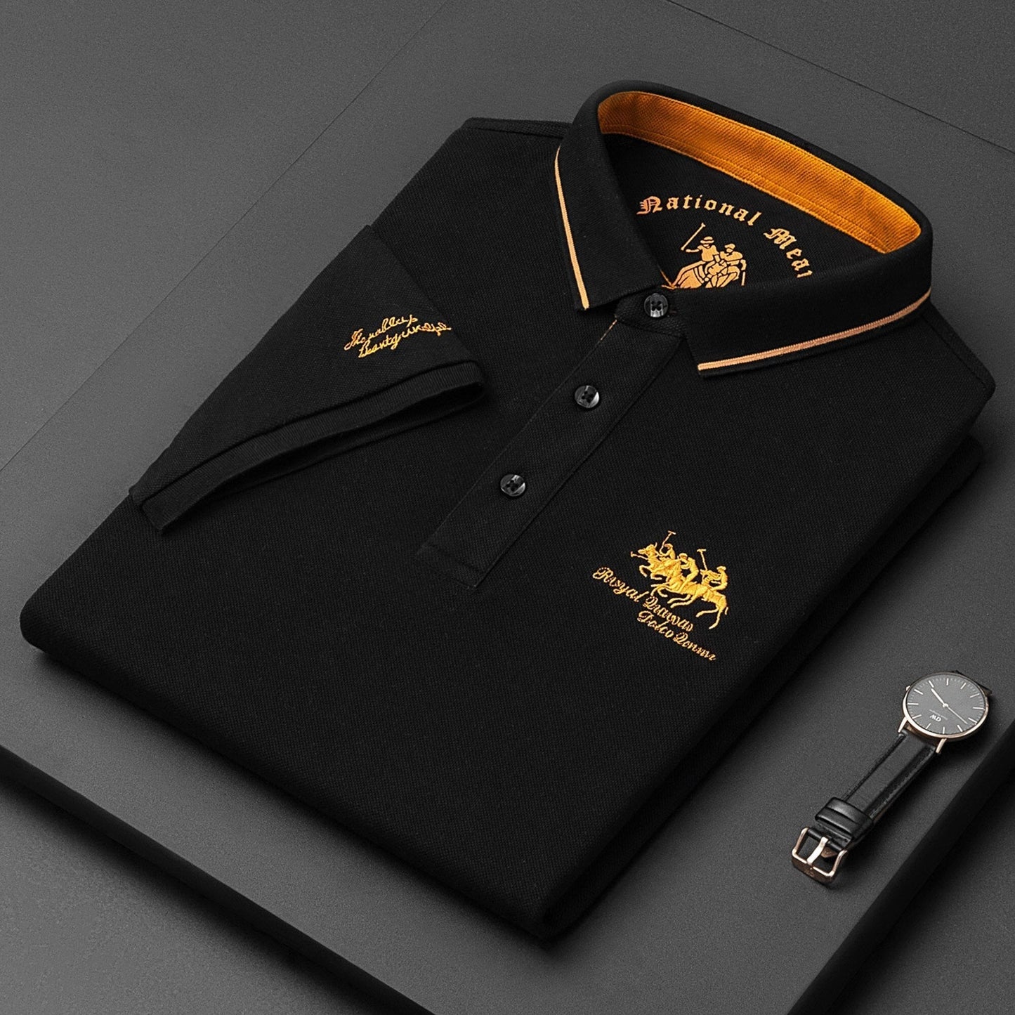 Heren Polo Klassiek Wit van Hamilton - Mode Vibes